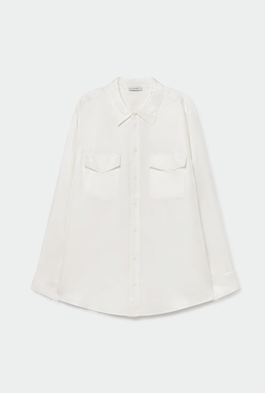 TWILL BOYFRIEND SHIRT WHITE