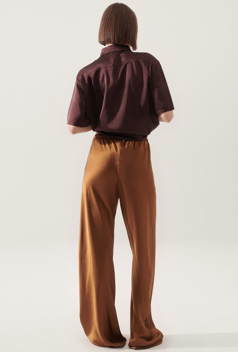 BIAS CUT PANTS VAN DYKE BROWN