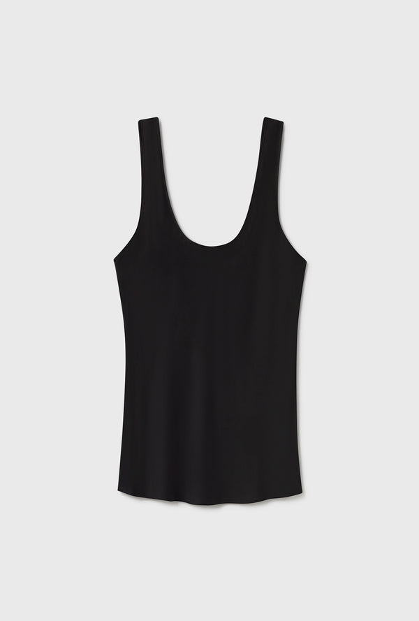 SCOOP NECK TANK BLACK