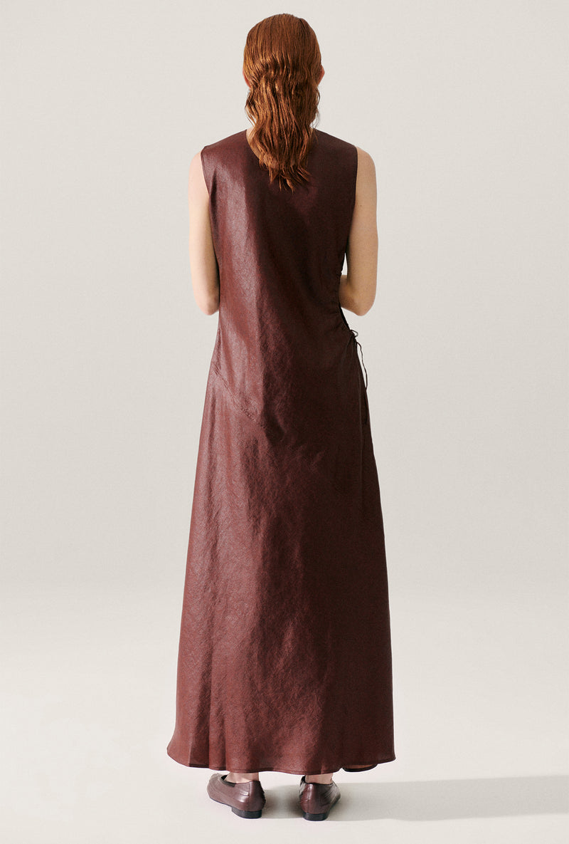 MUD SILK KEYHOLE DRESS IRON