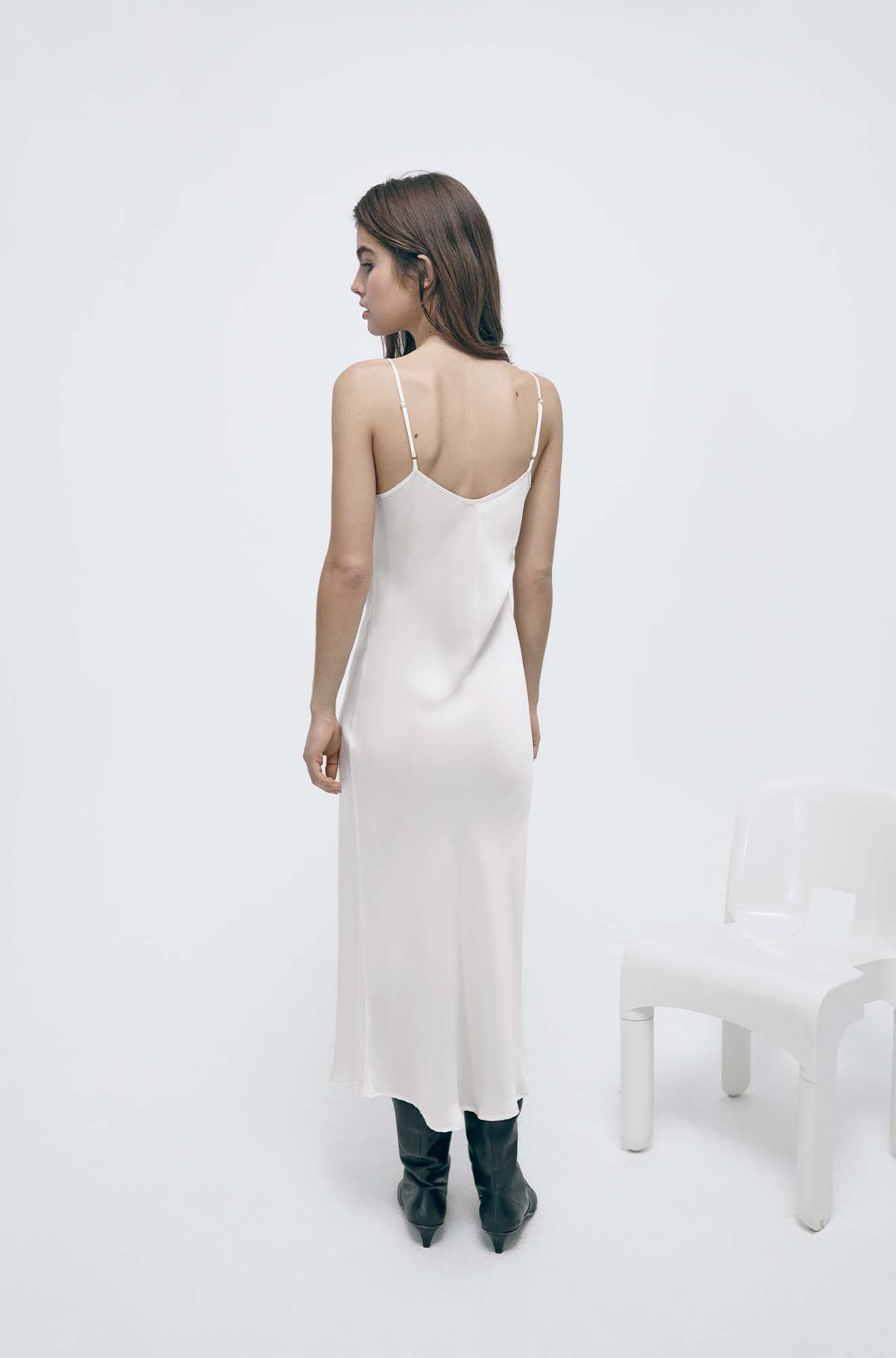 90S SLIP DRESS WHITE