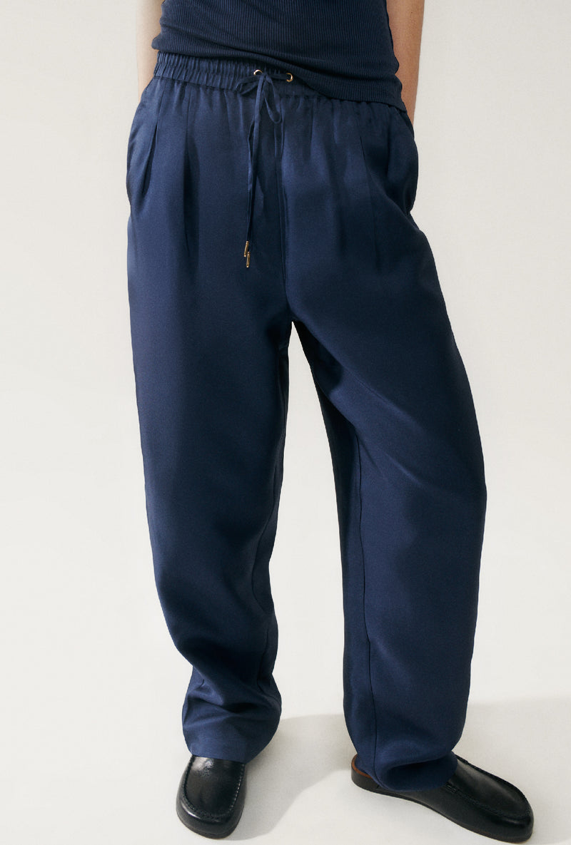 TWILL SLOUCH PANTS MIDNIGHT