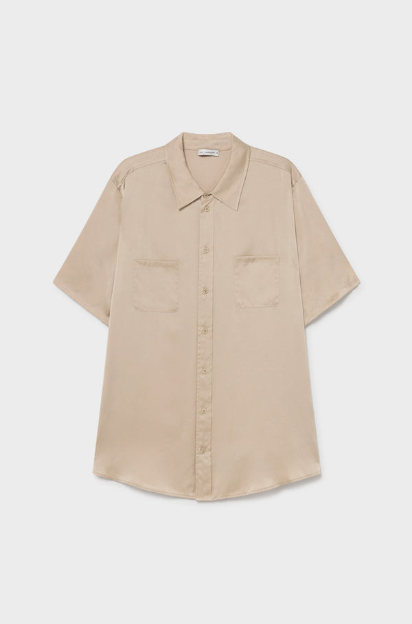 SHORT SLEEVE BOYFRIEND SHIRT HAZELNUT