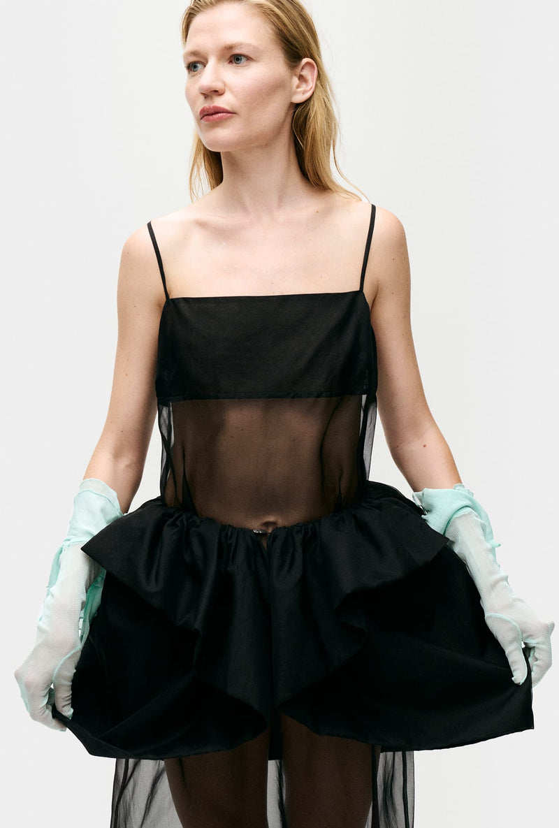 ORGANZA CAPE BLACK