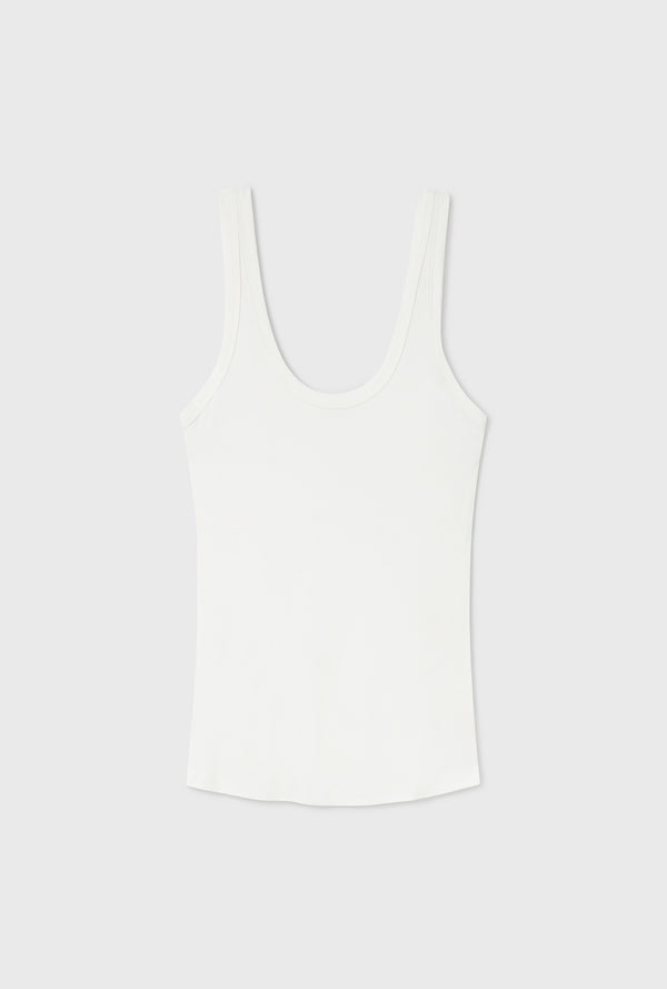 JERSEY SCOOP TANK WHITE