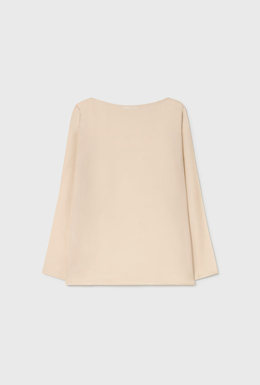 CHIFFON AUDREY TOP HAZELNUT