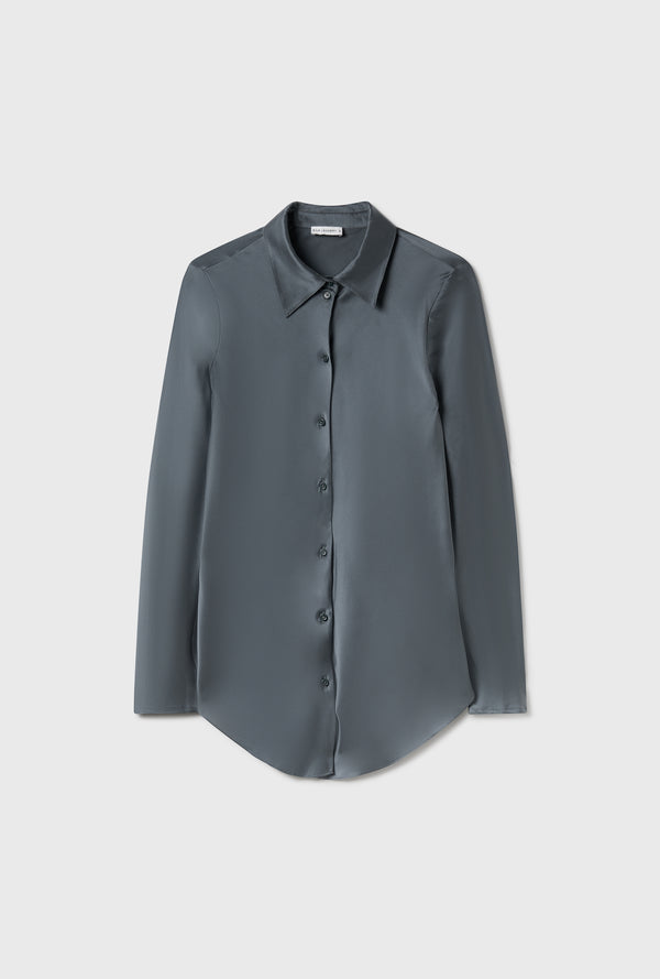 BIAS CUT SHIRT SLATE