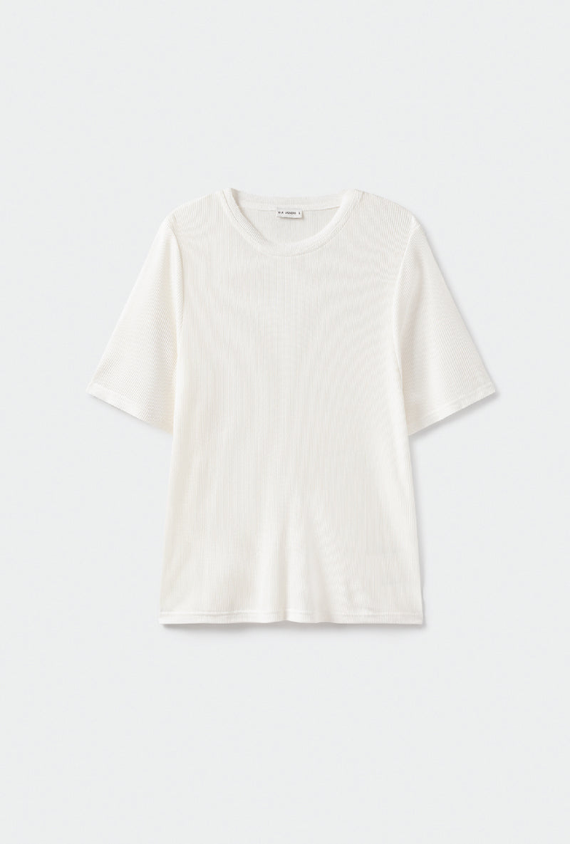 RIBBED T-SHIRT WHITE